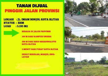 Tanah Kavling di tengah kota Blitar