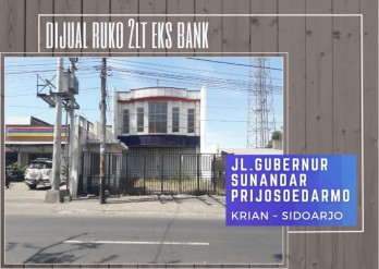 JUAL Ruko Strategis 2 Lantai Eks Kantor Bank di Krian, Sidoarjo.