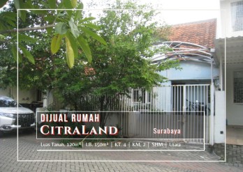 Rumah SHM di CitraLand, Taman Puspa Raya, Surabaya