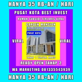 Rumah Subsidi Terlaris Viral Garden Mansion Mojokerto