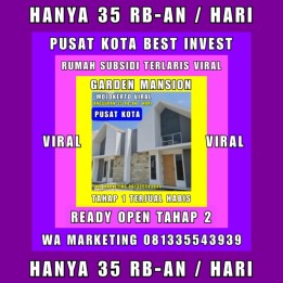 Rumah Subsidi Terlaris Viral Garden Mansion Mojokerto