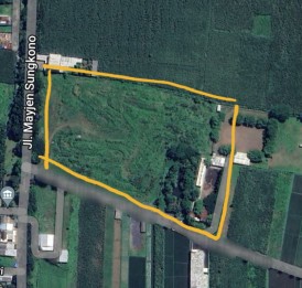 Jual Tanah 2,5Ha SHM pojok Jl Mayjend Sungkono Malang