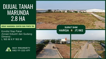 TERMURAH Dijual Tanah di Marunda 2.8 Ha Dekat