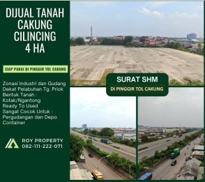 Dijual Tanah di Cakung Luas 4 Ha di Pinggir Tol