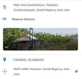 Jual Tanah Lahan Tambak 6.400 m2 di Duduk Sampeyan Gresik