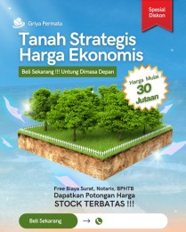 Tanah Strategis Harga Ekonomis dekat Kampus diBogor