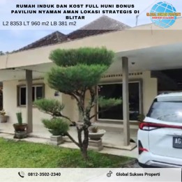 Rumah Induk dan Kost Full Penghuni Murah
