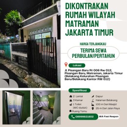 Rumah dikontrakan lantai 2 di Kontrakan wilayah