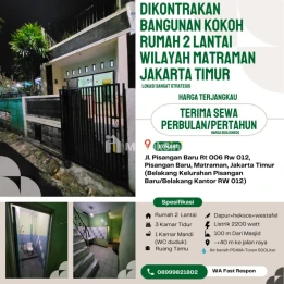 Rumah sangat strategis lantai 2 di Kontrakan wilayah Pisangan Baru Matraman