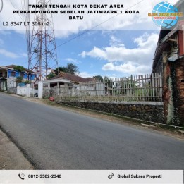 Tanah pekarangan murah poros jalan di Temas Kota Batu