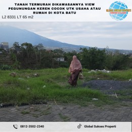 Tanah view bagus cocok untuk bangun villa di kota batu