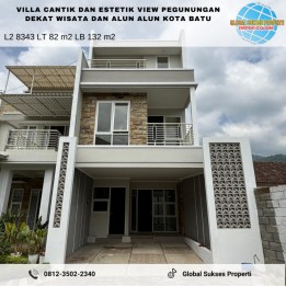 Vila Estetik Desain Cantik Tengah Kota View Gunung Bonus Kolam Di Batu