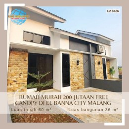Rumah Modern Minimalis Strategis 200 Jutaan Free Canopy di EL BANNA CITY Ma