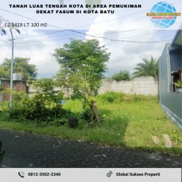 Tanah Luas Di Tengah Pemukiman Dekat Fasum Masjid Putih Kota Batu
