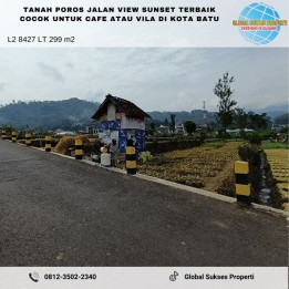 Tanah Poros Jalan View Sunset Murah Strategis di