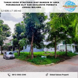 Tanah siap bangun posisi hook di perum mewah kota Malang