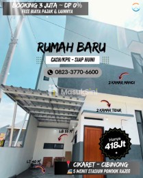 RUMAH DP 0% SIAP HUNI 2 LANTAI FREE SEMUA BIAYA ALL IN DEKAT STASIUN