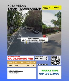 DIJUAL TANAH di Jl. T. Amir Hamzah – Medan Helvetia