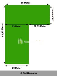 Dijual Tanah Jl. Sei Brantas Medan Baru (Dekat Jl.Darussalam)