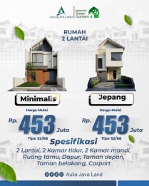 Dijual Rumah Gaya Jepang – 2 Lantai Di Komplek Islamic Green Garden Bandung