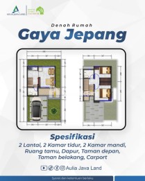 Dijual Rumah Gaya Jepang – 2 Lantai Di Komplek Islamic Green Garden Bandung