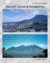 Rumah Malang Modern 2 Lantai View Kota Batu & Gunung Arjuna