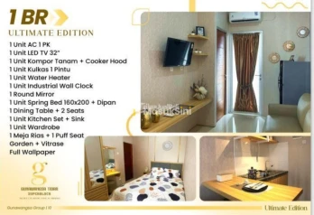 Apartemen Murah Surabaya Pusat 1BR Full Furnish DP 0