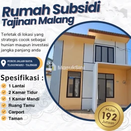 RUMAH SUBSIDI DEKAT DISPENDUK KOTA MALANG