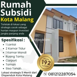 RUMAH SUBSIDI MURAH LOKASI POROS JALAN TLOGOWARU
