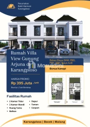 Rumah villa karangploso malang view gunung arjuna