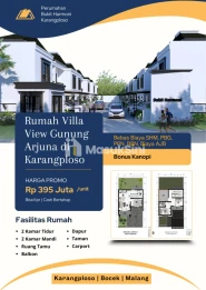 Rumah villa karangploso malang view gunung arjuna
