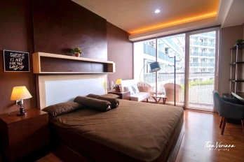 Sewa Apartemen Dago Suites, Studio Lantai Rendah, Furnished