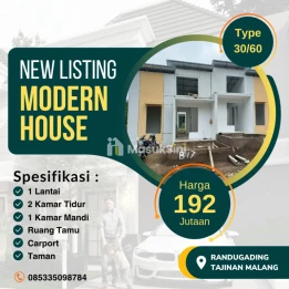 MODERN HOUSE 192 JUTAAN - DEKAT KOTA ,SIAP HUNI LOKASI TAJINAN