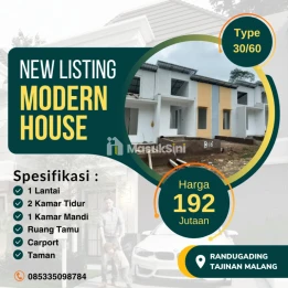 MODERN HOUSE 192 JUTAAN - DEKAT KOTA ,SIAP HUNI LOKASI TAJINAN