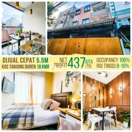 Dijual Rumah Kost di Jln Tanjung Duren Timur, Jakarta Barat