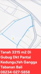 Dijual Tanah 3315 m2 Di Gubug Tabanan Bali