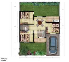 Jual Rumah Primary Perdana Kampial Cluster Tipe 50 1 Lantai 3 Kamar