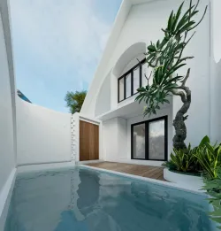 Jual Villa Mezzanine Hadap Barat Semi Furnished 2 Kamar Bongan Tabanan Sela