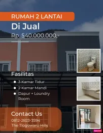 RUMAH MURAH 2 LANTAI HANYA 500JT AN LOKASI STRATEGIS DI KOTA MALANG
