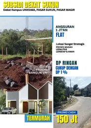 RUMAH SUBSIDI MODERN LOKASI WAGIR MALANG - HARGA 166 JUTAAN