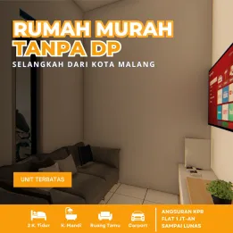 RUMAH SUBSIDI MURAH  15 MENIT DARI KAMPUS UM 2 - HARGA 166 JUTAAN
