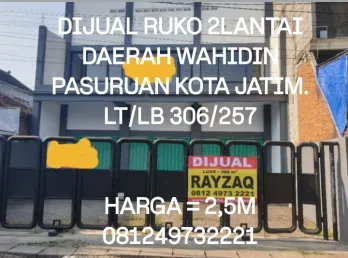 DIJUAL RUKO 2LANTAI DI DAERAH WAHIDIN PASURUAN KOTA JATIM