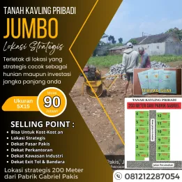 DIJUAL TANAH KAVLING PRIBADI JUMBO MURAH - MURAH 90 JUTAAN