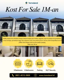 Dijual Rumah Kost 8 Kamar Malang Kota Harga 1M
