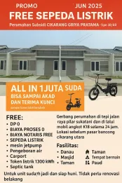 FREE SEPEDA LISTRIK tanpa DP di  bulan  untuk