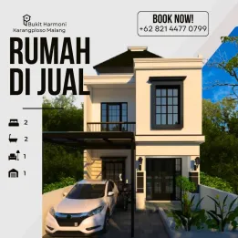 Jual rumah 2 lantai karangploso -Malang