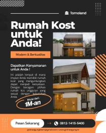 KOST PREMIUM DI KOTA MALANG – MULAI 1 MILIAR-AN!