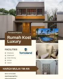 Kost Eksklusif 8 Kamar Dijual di Malang Dekat Universitas Brawijaya 1M