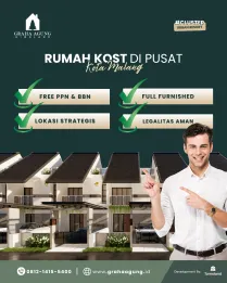 Kost Eksklusif 8 Kamar Malang Kota Investasi Dekat UB 1M 0812-1415-5400