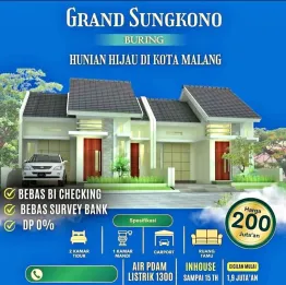 RUMAH MODERN 295 JUTA TANPA BI CHECKING - LOKASI KOTA MALANG